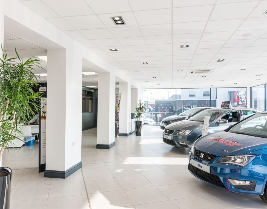 Car Showroom Suspended Ceiling in Norwich
